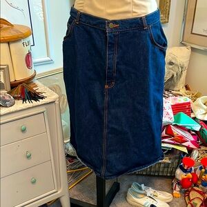 Vintage PS. Gitano, Indigo Denim Skirt.